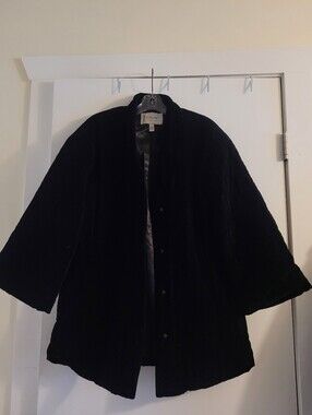 B.young Oversized Velvet Black Jacket Quilted
